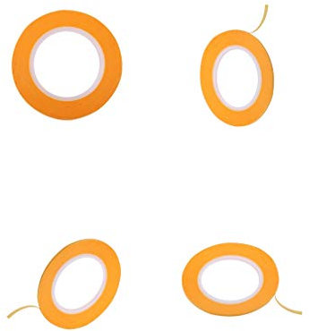 Lot de 4 rubans de masquage de 2 mm – Ruban de peintre pour arts et travaux manuels, étiquetage ou – Fournitures d'art pour enfants