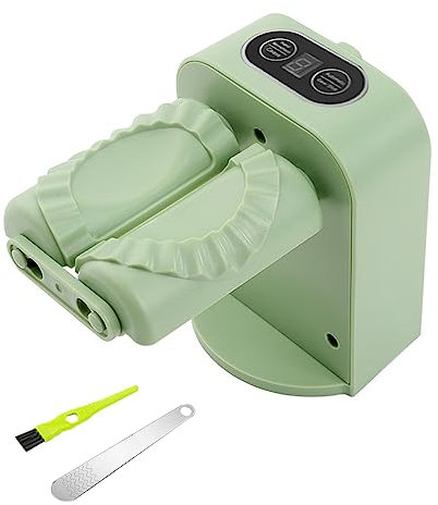 Máquina de hacer raviolis, máquina de dumping eléctrica, máquina automática de albóndigas, molde para raviolis, molde para raviolis, rápido y cómodo de hacer (#1 verde)