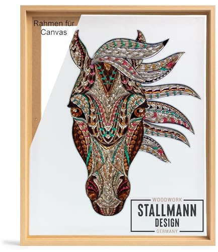 Stallmann Design Skuggfogsram för dukar på kilram | färg: bok | storlek: 60 x 80 cm | ram utan glas och bakvägg | med monteringstillbehör