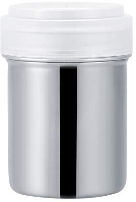 Small Silver Chocolate Powder Shaker, Fine Mesh Filter, for Dusting Chili or Coffee, Lightweight and Portable Design, 304 Stainless Steel Material (304 Small concave mesh)