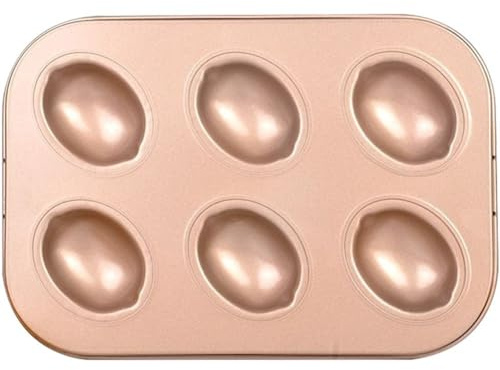Stampo per Torta Antiaderente a Forma di Limone 6 cavità Mini Tortiera Stampo in Acciaio Carbonio Teglia per Torta Fai Te Strumenti di Cottura per Uso Domestico