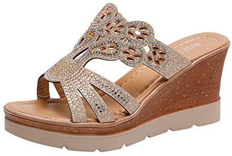 Sandalias Cuña Mujer Verano Plataforma Comodas Chanclas Tacon Elegantes Piscina Punta Abierta Flip Flops De Vestir Ortopédicas Antideslizantes Zapatos Playa Sandalia Flexibles Caminar Fiesta Ofertas