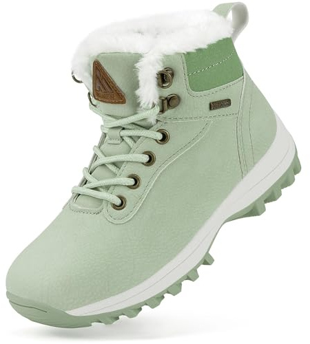 Mishansha Botas de Invierno Niño Niña CáLido Cómodas Botas de Nieve Verde Gr.36