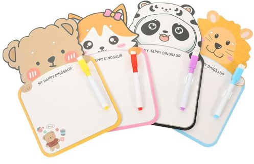 Didiseaon Tableau Effaçable Double-face pour Garçon Fille Dessin Animé avec Stylos Support Créatif pour Maison et Bureau Tableau Écriture Sec pour Apprentissage et Loisirs Couleur Aléatoire