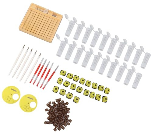 Taidda Queen Bee Rearing Plastic Breeding System Kit High-Performance Tools for Beekeepers with Cell Cups, Grafting Tools, and Honey Squeegee Pen for Queen Production