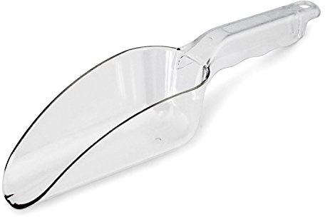 New Star Foodservice 34400 Polycarbonate Plastic Utility Ice Scoop, Clear, 12-Ounce