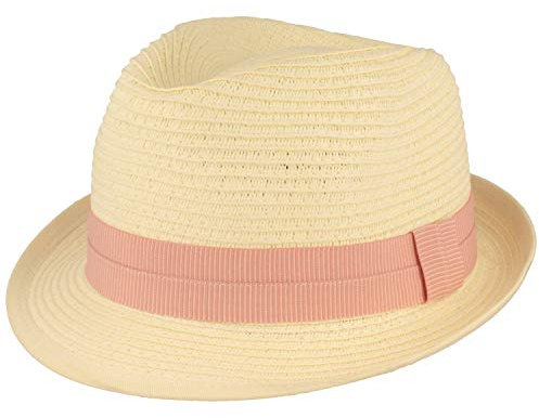 Sombrero de Paja para Niños Sombrero de Verano Sombrero de Sol 100% Papel, para Niños y Niñas, Muy Ligero Blanco 54 cm