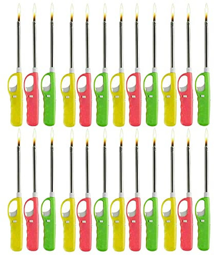 Aspect Pack of 24 Refillable Safety Gas Candle BBQ Fire Lighter Plastic