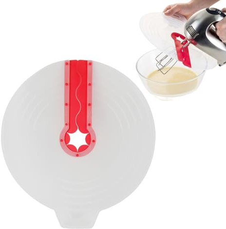 Couvercle Silicone Mélangeur Anti-Éclaboussures, 12,2 Pouces Silicone Anti-éclaboussures Couvercle Sans à Oeufs Couvercle De Bol à Mélanger Outils De Cuisine Réutilisables Accessoires Pour la Cuisine