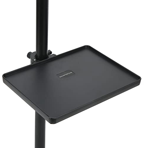 PenRux Mic Stand Tray, Clamp-On Rack Tray Holder, Black, ABS Material, Compact Style