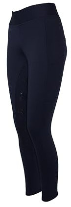 PFIFF 103110 Winterreitleggins „Alaska“ mit Handytasche, Kinder Damen | Blau 122/128