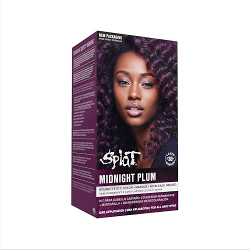 Splat | Midnight Complete Kit | Hair Dye | Semi-Permanent | Long Lasting | Vegan and Cruelty-Free (Midnight Plum)