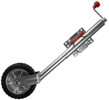 QICBYING Ruotino D'appoggio Rimorchio - Servotimone per Rimorchio E Carrello, Ruotino per Rimorchio, Supporto Pieghevole per Ruota Fantino, Portata 680 kg, per Barca, Camper, Yacht, Roulotte