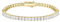 KRKC&CO Tennisarmband Silber 925 für Damen, 3mm Tennis Armband Prinzessschliff 14K Gold beschichtet, Zirkonia Kristall Armband Iced Out, Geburtstag Geschenk für Frauen Mädchen [Größe 16,5cm]