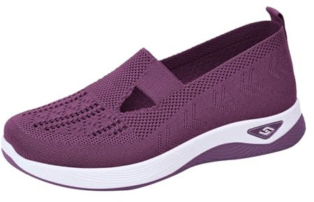 Walkingschuhe Damen mit Dämpfung Orthopädische Schuhe Sommer Leicht Sommerschuhe Bequem Weite H Krankenschwester Schuhe Atmungsaktives Vermascht Wanderschuhe Memory Schaum Sneaker Sandalen