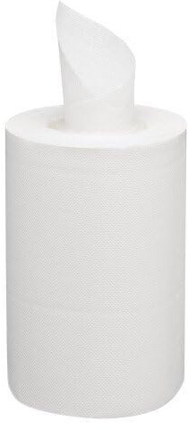 Bobine d'essuyage à dévidage central écologique mini blanche - carton de 9