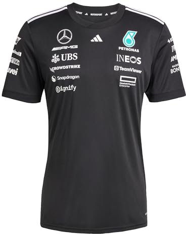 adidas Damen Mercedes - AMG Petronas Formula ONE Team Driver Jersey Black Women, Black/White, M