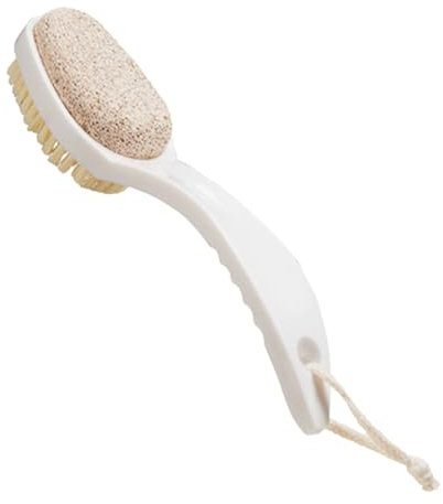 exfoliatingg Brosse de douche – Pierre ponce 2 en 1, brosse multifonction pour le corps en pierre ponce | Brosse exfoliante confortable pour la peau, anti-callosités antidérapante, brosse de douche