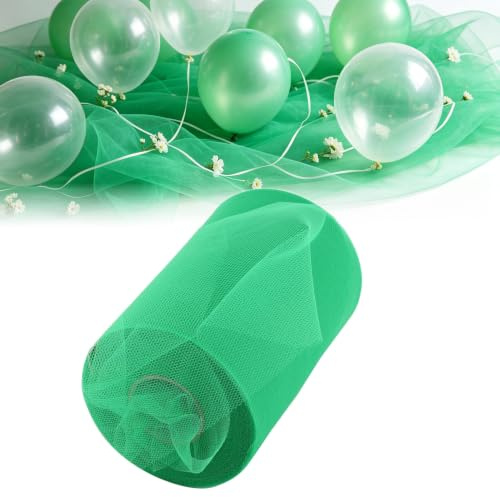 BigKing Tulle Roll 100 Yards 15 cm Décoration de mariage Fai-De-T DIY Jupe Table Décoration, Tissu à Coudre pour Mariage Anniversaire Fête Décorations (C34 Vert Herbe)