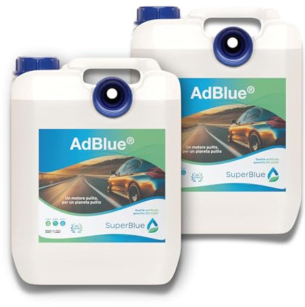 SuperBlue Adblue 10L Made in Italy with Filling Tube, ISO 22241 (2 Canisters)