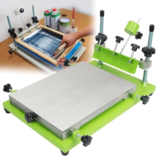 DPLXQPP Máquina De Serigrafía Manual Profesional,Mesa Reforzada De 1.46mm,Pintura Antioxido,3 Tamaños (240x300mm,405 X 310 Mm,590x440mm),para Textiles/Vidrio/Metal,590 * 440