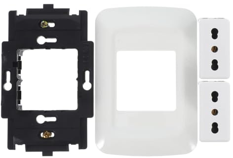BESPORTBLE Prise Murale Simple Prise Électrique Murale Double 16a Type 118 Standard Italien PC Cuivre Installation Facile pour Usage Domestique et Appareils Ménagers