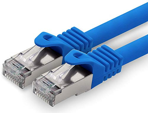1aTTack.de 2,0m - blau - 1 Stück CAT.7 Netzwerkkabel Patchkabel SFTP PIMF LSZH Gigabit Lan Kabel 10Gb s cat7 Rohkabel mitRJ45 Stecker Cat6a kompatibel zu CAT5 CAT6 cat7 cat8