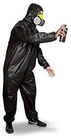 Overall Einweg Schutzanzug Kapuze MTN black Maler Graffiti (L)