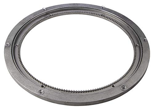 Gedotec Ferrure de Rotation pour Charges Lourdes 360° Plateau tournant Ø 320 mm | Plateau tournant en Acier argenté | Roulement à Billes à Pression Capacité de Charge 300 kg