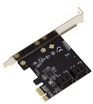 KALEA-INFORMATIQUE Controller-Karte mit 4 Ports für SATA-Laufwerke auf PCI Express PCIe x1-Port mit AHCI- und UEFI-Unterstützung. Chipsatz ASM1064