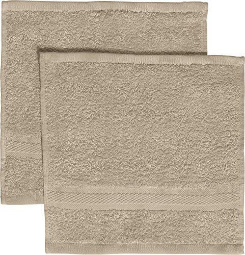 REDBEST Seiftuch 2er-Pack Chicago Taupe Größe 30x30 cm - saugstark, strapazierfähig, ideal für Reisen, Sport (weitere Farben)
