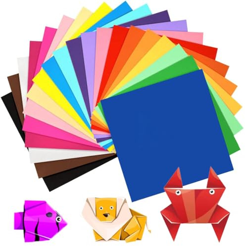 Origami Paper, 120 Sheets 15x15 cm/6 Inch, 20 Colors