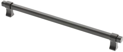 GTV - Maniglia per mobili Imperial | Maniglia per mobili | Lunghezza 29 cm | Distanza tra i fori 25,6 cm | ZnAl |Nero opaco