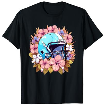 American Football Helm mit Blumen I American Football T-Shirt