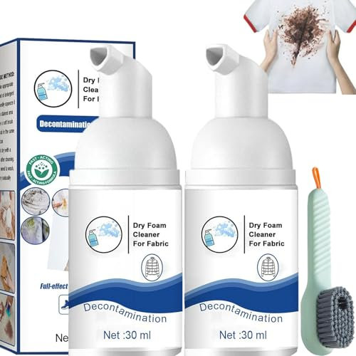 Limpiador de espuma seca para ropa, spray de limpieza instantánea para telas y abrigos de plumón (2 unidades)