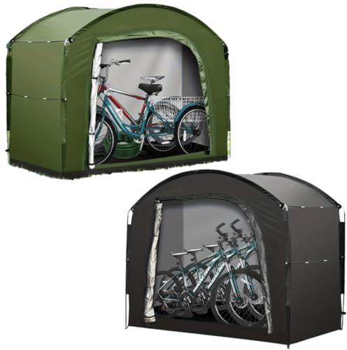 Bike Storage Outdoor 220 * 185 * 150cm Bike Cover for Outside Storage Waterproof Bike Shed for 3-4 Bikes Bicycle Cover Bike Tent Bike Store Shelter Storage Tent bike covers for outside storage