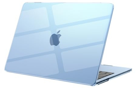 eleger Hülle kompatibel mit MacBook Air 13 Zoll M5 A3449 M4 A3240 M3 A3113 M2 A2681 [Passend zur Farbe des Mac], erschienen 2026 2025 2024 2022, Harte Case für Mac Air 13,6, Himmelblau klar