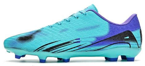 Football Boots Astro Turf Mens Boys Indoor Futsal Shoes Unisex Baseball Youth Rugby Shoes Adult AG FG TF Wide Training Sneaker Breathable (9.5,Moonlight AG)