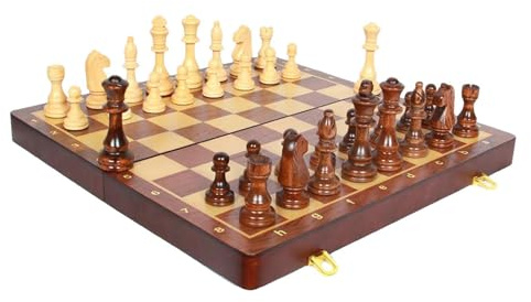 Zambuph Scacchiera da tavolo da battaglia con scomparti per riporre i pezzi degli scacchi, divertente per bambini e adulti che giocano insieme in casa e all'aperto, set di giochi tavolo, giochi