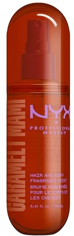 NYX Professional Makeup Fat Oil Body Mist Spray Corpo e Capelli, Fragranza Intensa, Effetto Avvolgente, Al profumo di Caramello e Pistacchio, Caramelt Mami, 160 ml