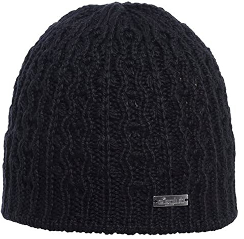 Eisglut Damen Emilia Merino M tze, Schwarz, M 57-58cm EU