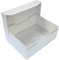 Culpitt 18 x 14 Cake Board & White Cake Box Combo | 5 Pack | Oblong Silver Fern Cake Drum With Matching Box, 0.5'' (13mm) Thick, 457 x 355mm, Rectangular Cake Transport Set - Pack Of 5