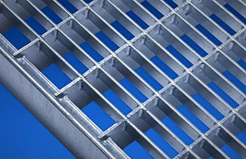 Gitterrost verzinkt 400x1000mm 390x990mm Maschenweite 30x10mm Gesamthöhe 20mm