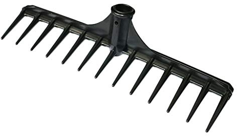 Easnea Personal Golf Bunker Rake with 13 tines - Garden Rake Head for 22mm Handle