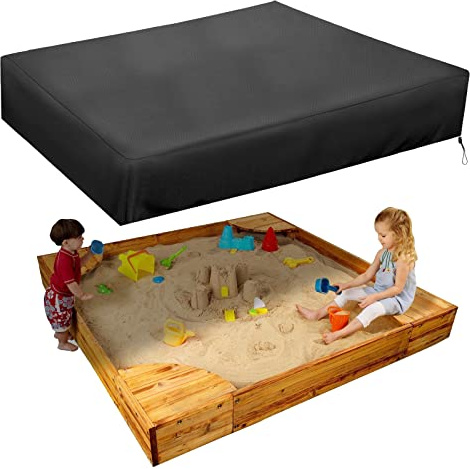 MRWiZMS Sandpit Cover, Outdoor Garden Sandbox Cover, 210D Oxford Cloth Sand Pit Cover Waterproof, Windproof, Dustproof, Suitable For Children's Toy Protection (180x180cm)