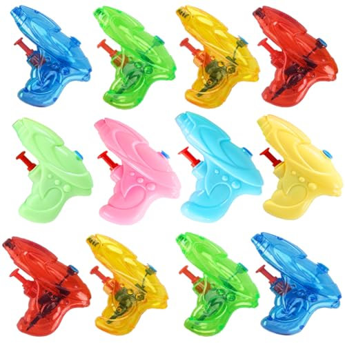 12 Stück wasserpistole klein Mini wasserspritzpistole Kinder spritzpistole Wasser hundeerziehung Sommer Spielzeug Garten Pool Party Mitgebsel für Kinder
