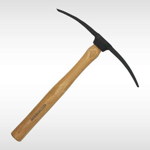 Dunnet Tools Martillo de mortero de 400 g, martillo de albañilería de acero forjado sólido, curvado, acabado de agarre cómodo, mango antideslizante, eje de madera, martillo de astillado geológico,