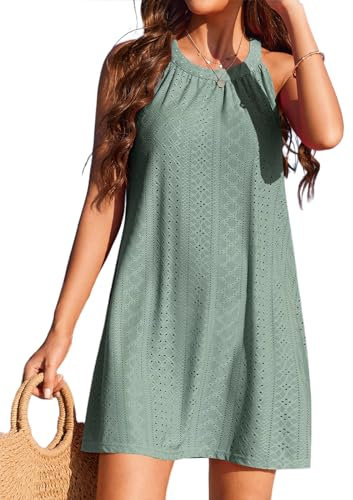 Zetieny Damen Strandkleid Sommerkleid Leicht Bikini Cover Up Strandponcho Kleider Bademode Badeanzug Beachwear