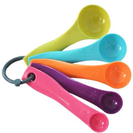 EIHI Misurini Cucchiai Dosatore Set per Misurazione a Secco e Ingredienti Liquidi, 5 pezzi, Multicolore