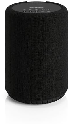 Audio Pro Altavoz inalámbrico multihabitación A10 MKII, edición WiiM, alta fidelidad, Bluetooth, WiFi, compatible con AirPlay 2, Google Cast, Siri, WiiM Home App, Stream Spotify, Tidal y más, color